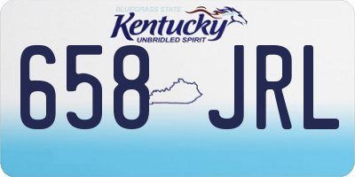 KY license plate 658JRL