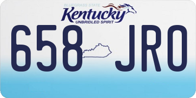 KY license plate 658JRO