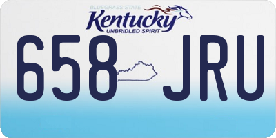 KY license plate 658JRU