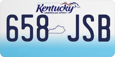 KY license plate 658JSB