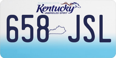 KY license plate 658JSL