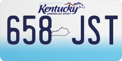 KY license plate 658JST