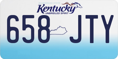 KY license plate 658JTY
