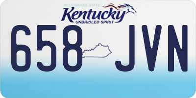 KY license plate 658JVN