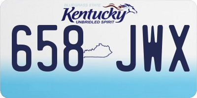 KY license plate 658JWX