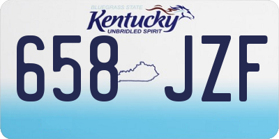 KY license plate 658JZF
