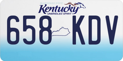 KY license plate 658KDV