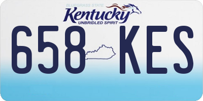 KY license plate 658KES
