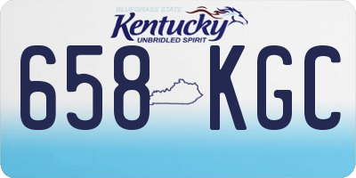 KY license plate 658KGC