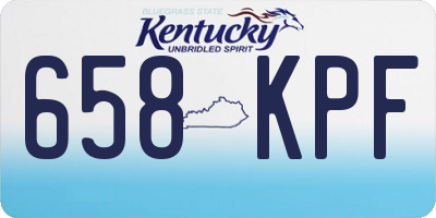 KY license plate 658KPF