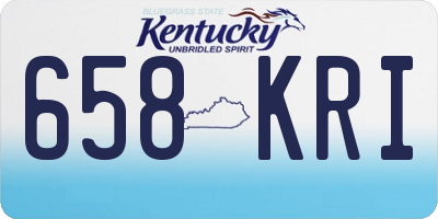 KY license plate 658KRI