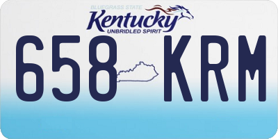 KY license plate 658KRM