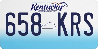 KY license plate 658KRS