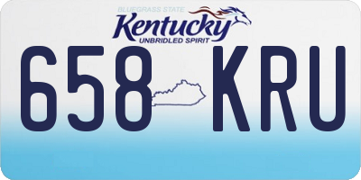 KY license plate 658KRU