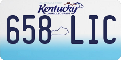 KY license plate 658LIC