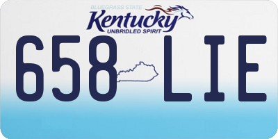 KY license plate 658LIE