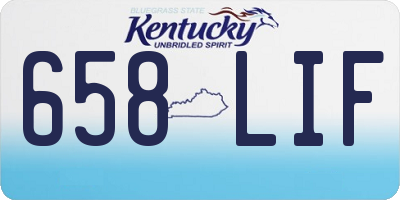 KY license plate 658LIF