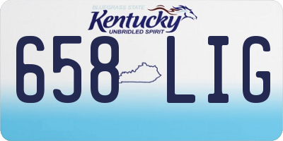 KY license plate 658LIG