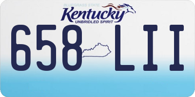 KY license plate 658LII