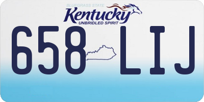 KY license plate 658LIJ