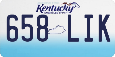 KY license plate 658LIK