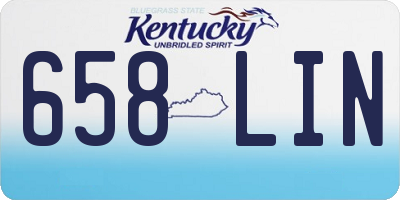 KY license plate 658LIN