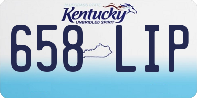 KY license plate 658LIP
