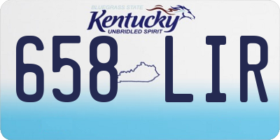 KY license plate 658LIR
