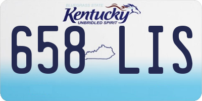 KY license plate 658LIS