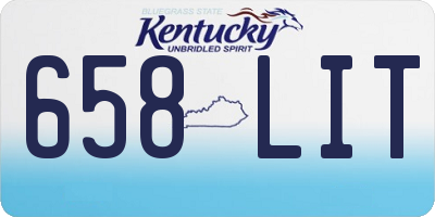 KY license plate 658LIT