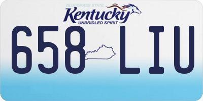 KY license plate 658LIU