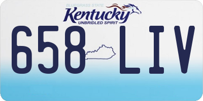 KY license plate 658LIV