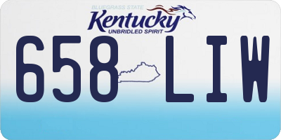 KY license plate 658LIW