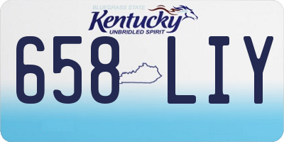 KY license plate 658LIY