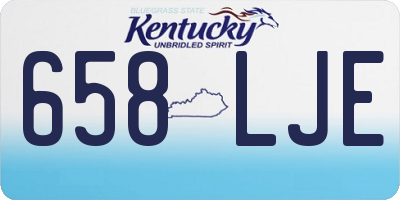 KY license plate 658LJE