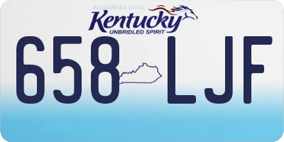 KY license plate 658LJF