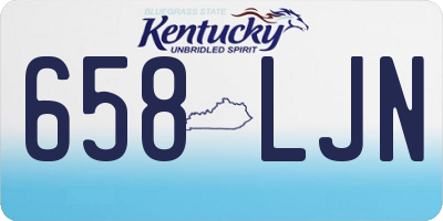 KY license plate 658LJN