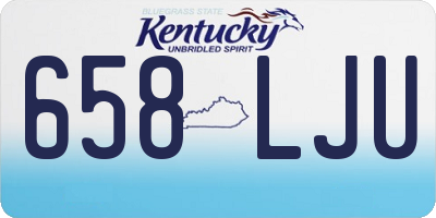 KY license plate 658LJU