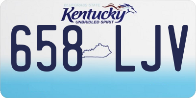 KY license plate 658LJV