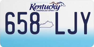 KY license plate 658LJY