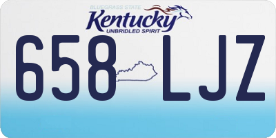 KY license plate 658LJZ