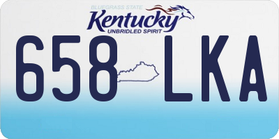 KY license plate 658LKA