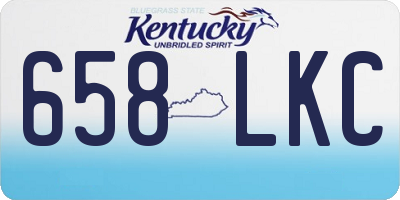 KY license plate 658LKC
