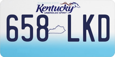 KY license plate 658LKD