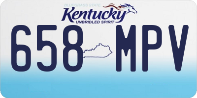 KY license plate 658MPV