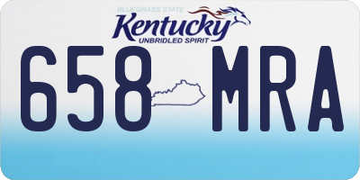 KY license plate 658MRA