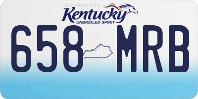 KY license plate 658MRB