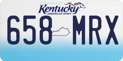 KY license plate 658MRX