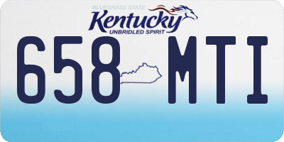 KY license plate 658MTI