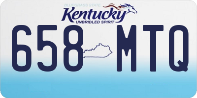 KY license plate 658MTQ